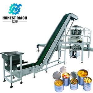 Soybean tin can filling machine linear multihead weigher packing machine with free shipping