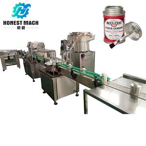 tin can PVC glue filling machine PVC glue solvent filling machine glue filling machine with free shipping 